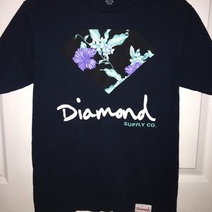 Dark Navy blue diamond supply co. Shirt