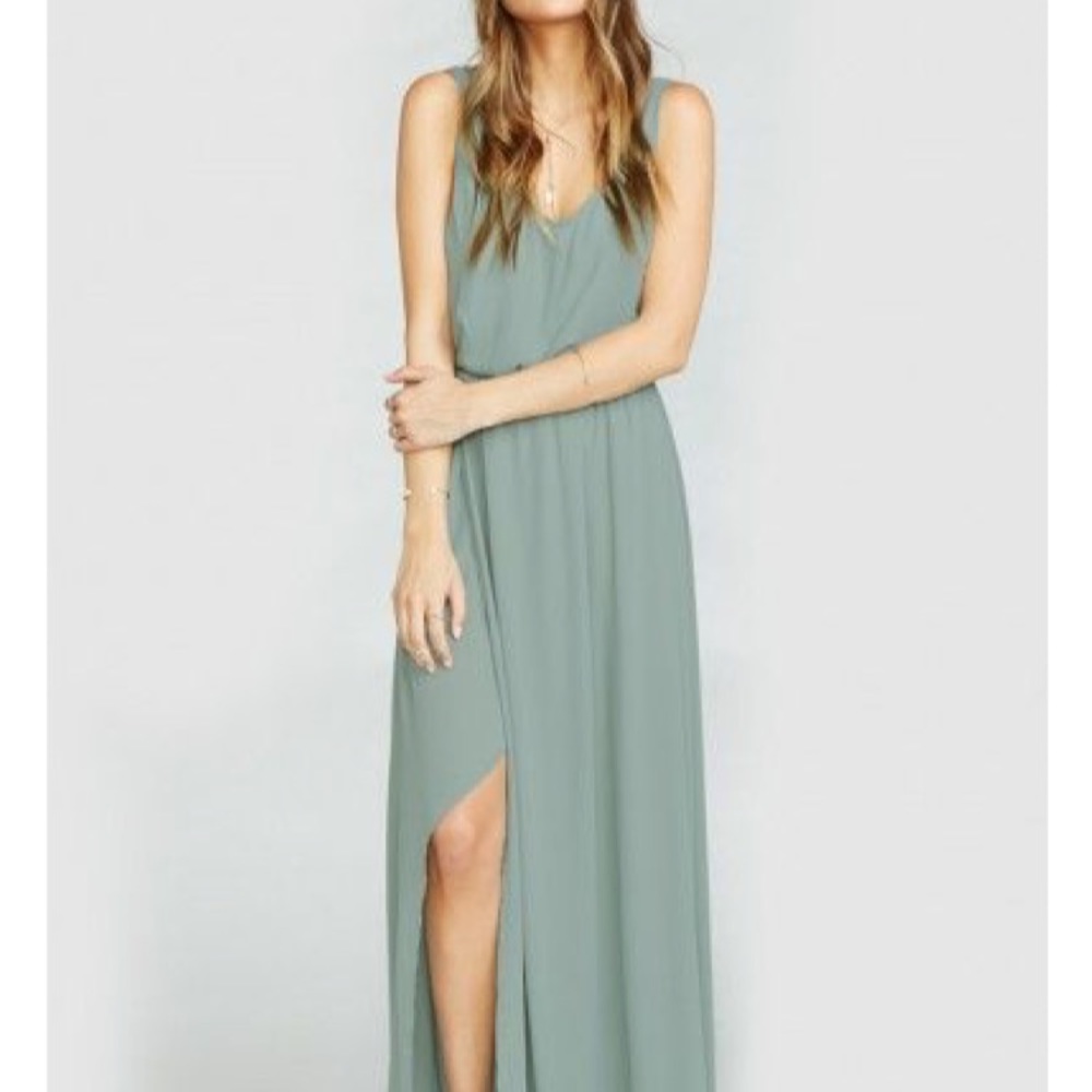 Sage maxi dress