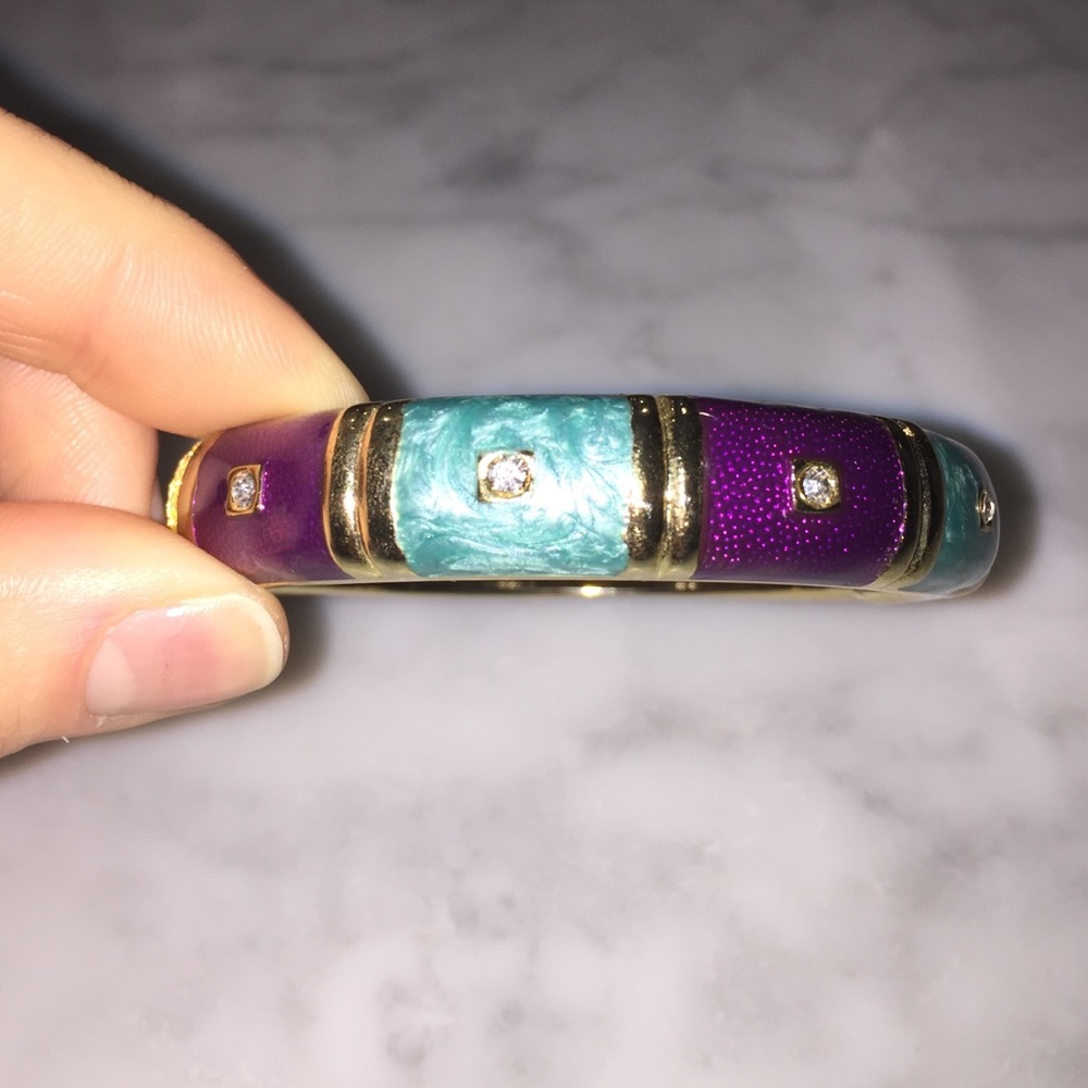 Gold and enamel fashion bracelet