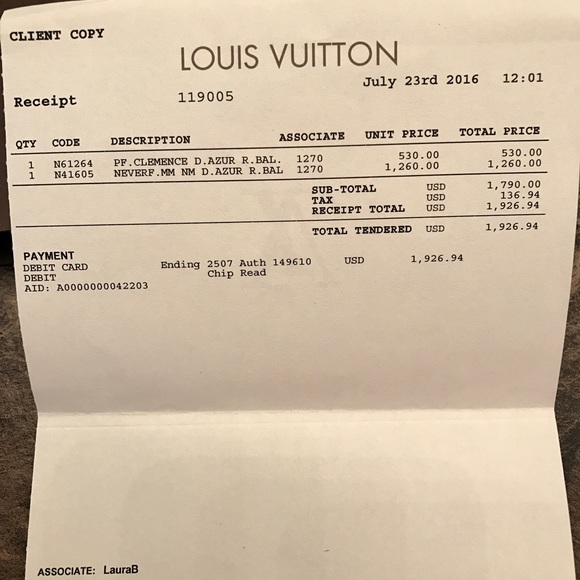 SOLD Louis Vuitton Neverfull rose ballerine - Picture 6 of 6