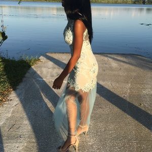 Light blue prom dress