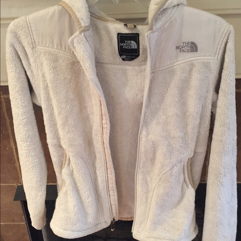 White/Cream North Face jacket