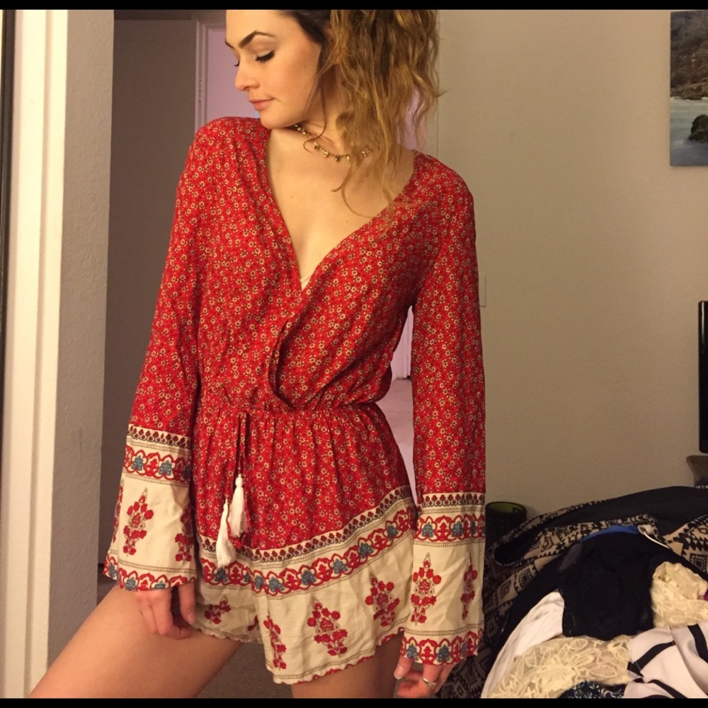 Floral jump suit