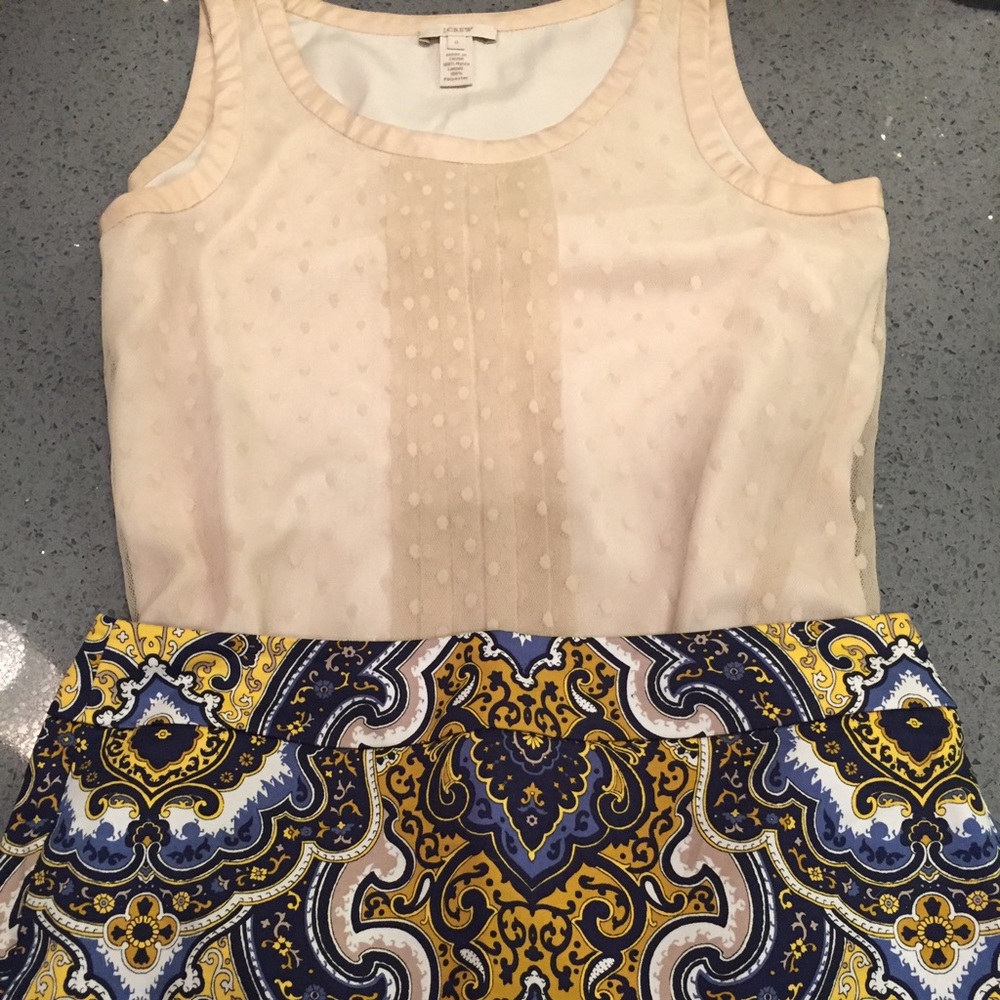 🔥Clear out sale!🔥 Beige polka-dot J. Crew blouse