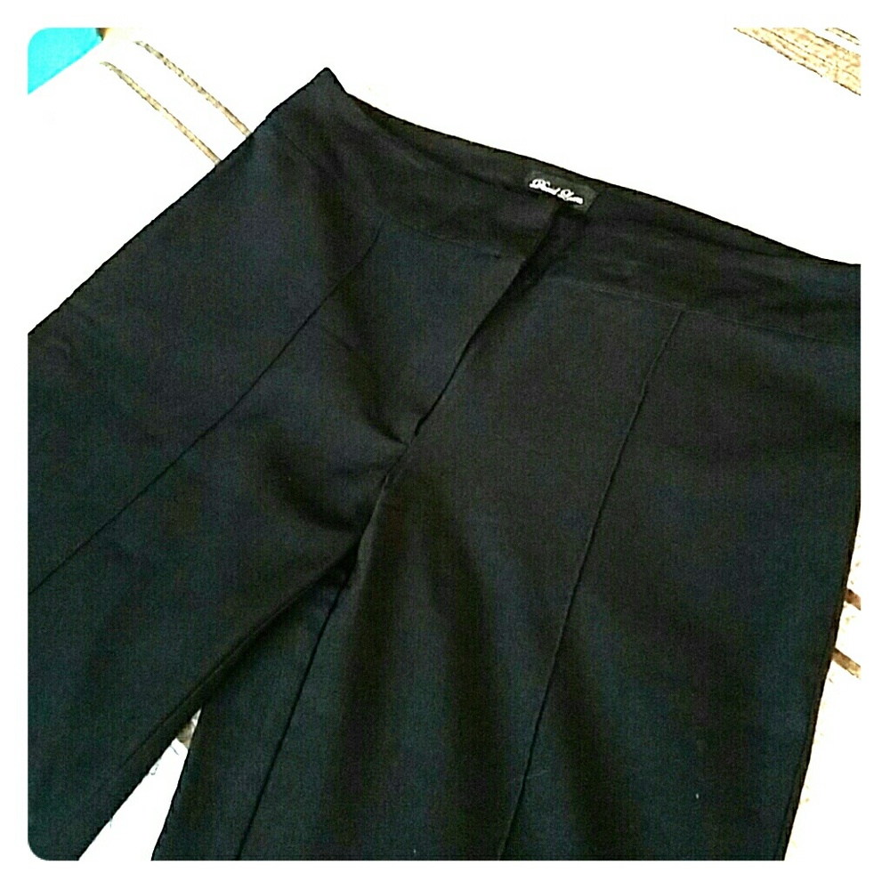 Classicly Sleek Black Straight-Leg Trousers