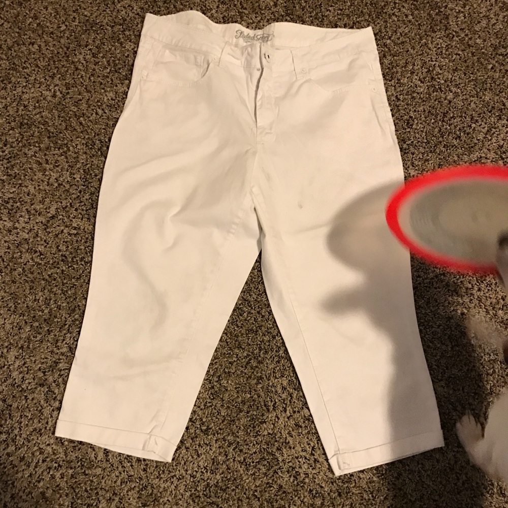 White pants.