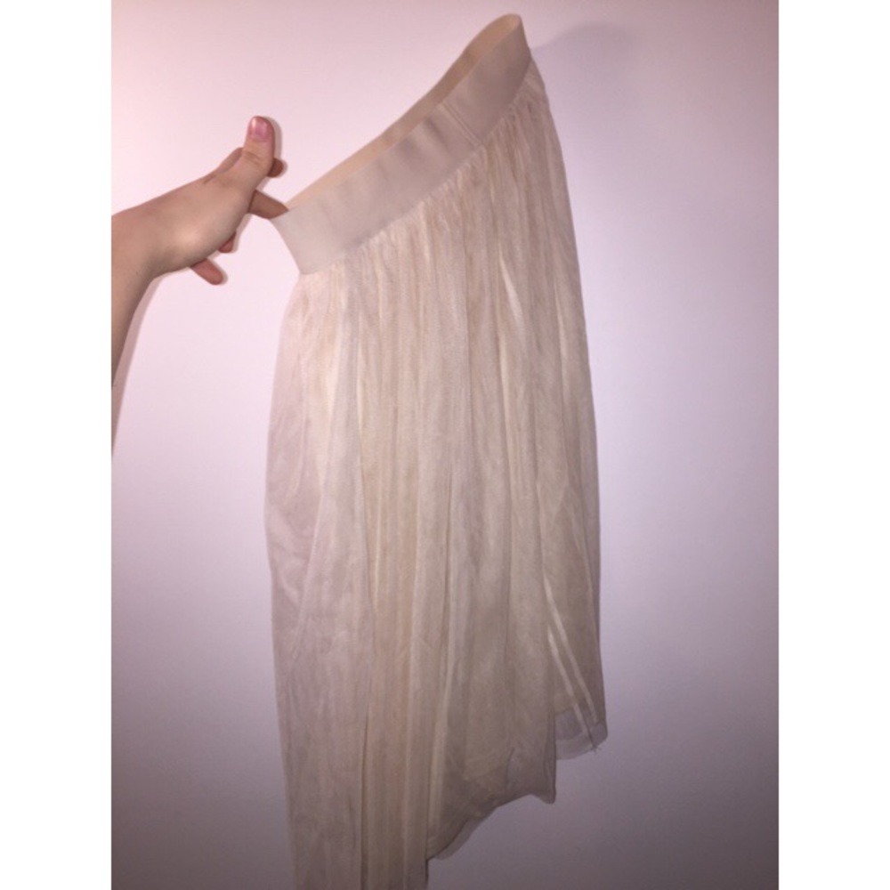 creme midi skirt