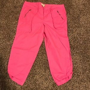 Pink crop pants