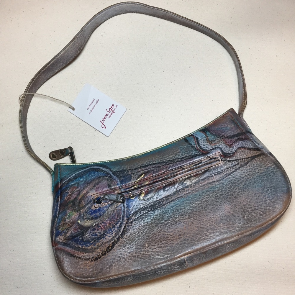 NWT Jane Yoo Hand Painted Bag