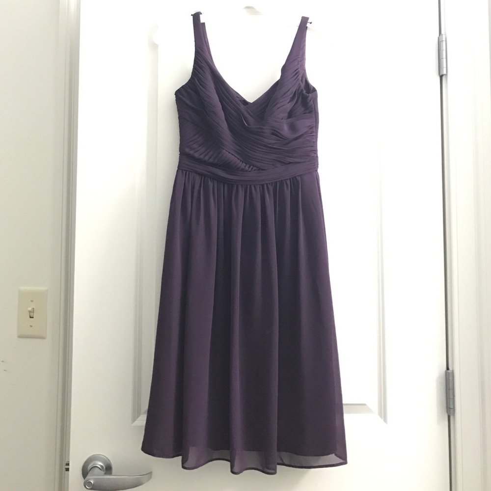 David's bridal size 0 violet dress
