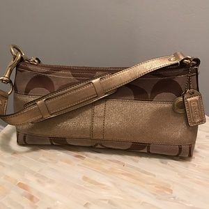Authentic Small Gold Coach Purse