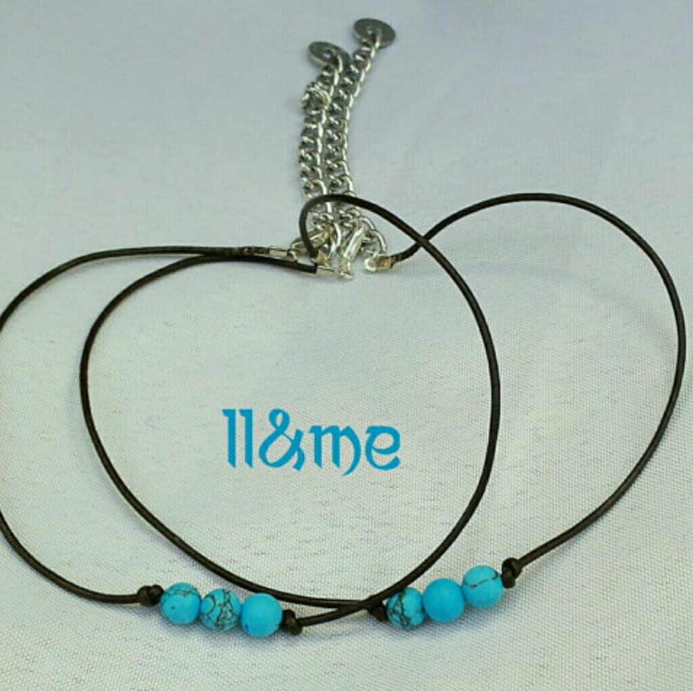 Boho Turquoise trifecta minimalist choker