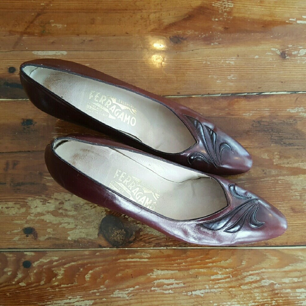 Salvatore Ferragamo Italian leather low heels