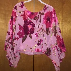 NWTGuess burnout pink & red unstructured