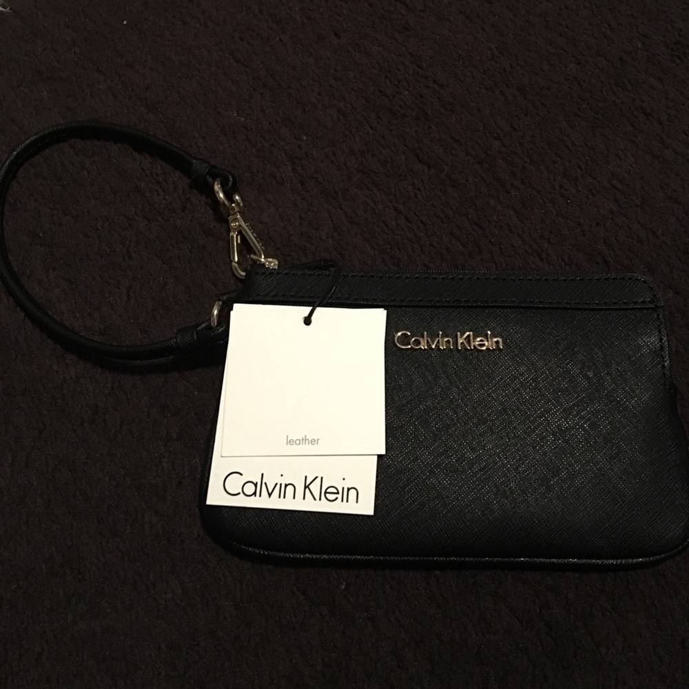 Calvin Klein Leather wristlet