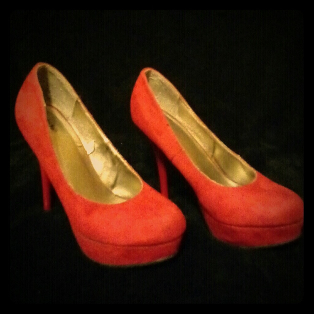 2 inch Suede Red Stilettos