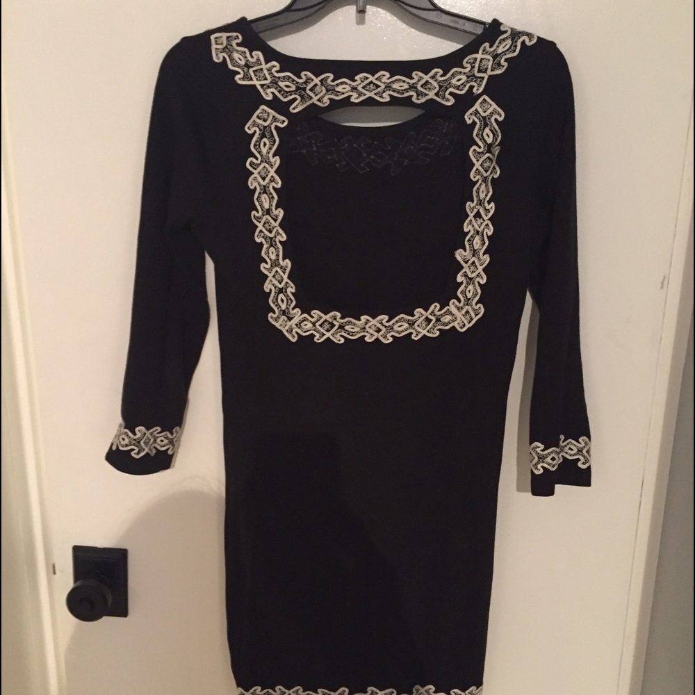 Black Free People dress with accutout in back