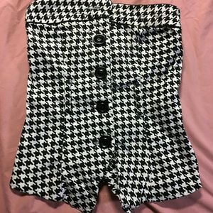 Small Black & White Tube Top