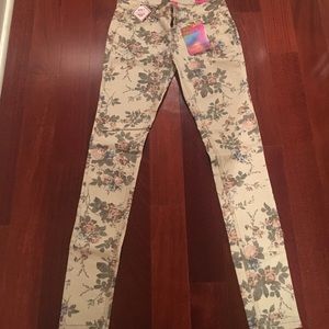 Floral jeans
