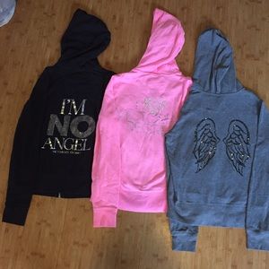 Very RARE Sequin Victoria's Secret hoodie Bundle