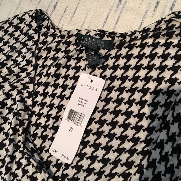 SOLD 🎉 Ralph Lauren Houndstooth Faux Wrap Dress - Picture 3 of 4
