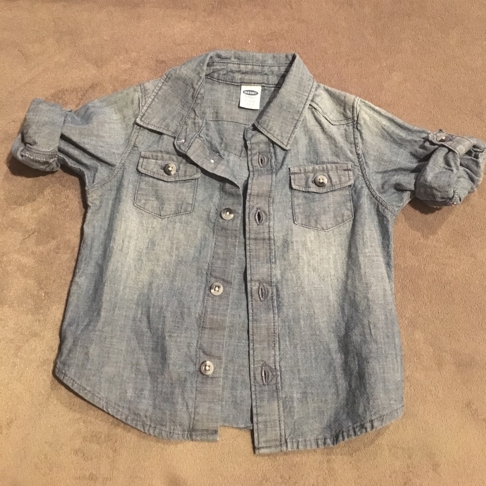 Chambray button down shirt