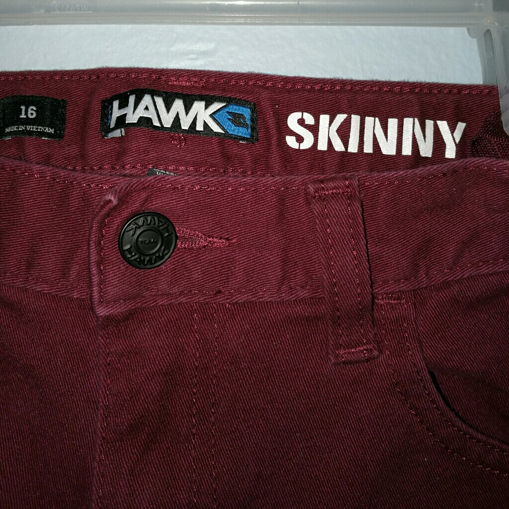 Tony Hawk Maroon skinny jeans