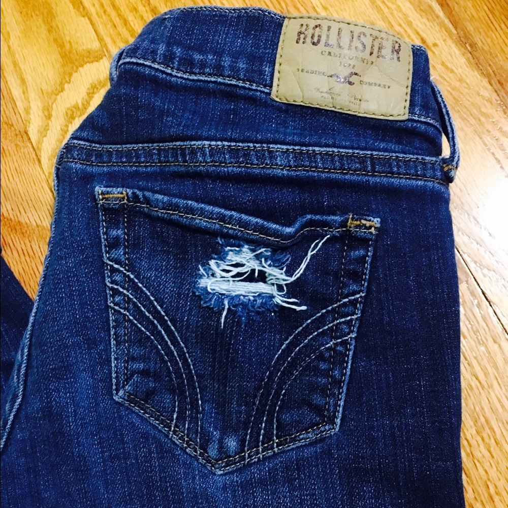Distressed Hollister denim