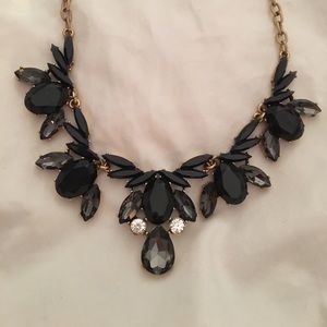 J Crew black statement necklace