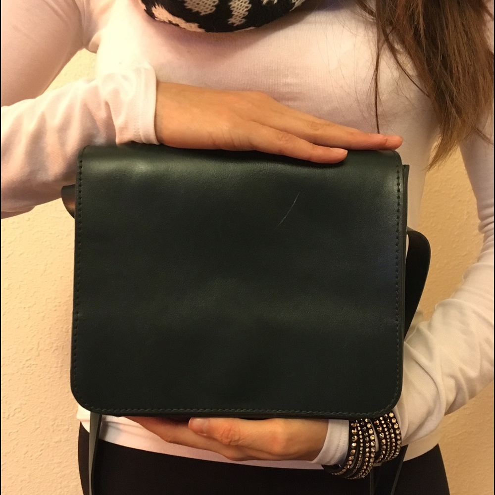Joe Fresh green faux-leather bag