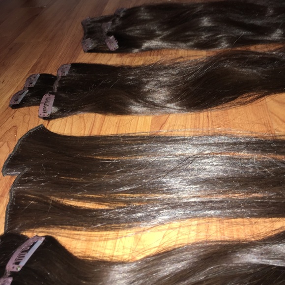 Real human hair extensions