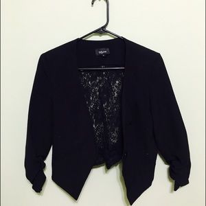 Beautifully detailed black lace blazer