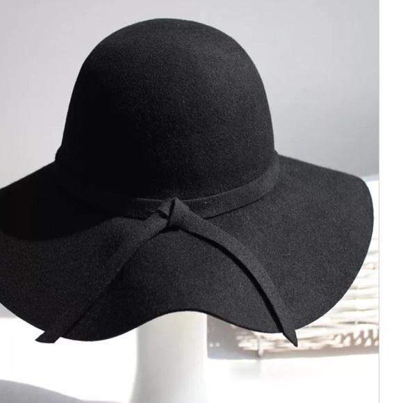 Packable Boho Floppy Hat-Black - Picture 7 of 8