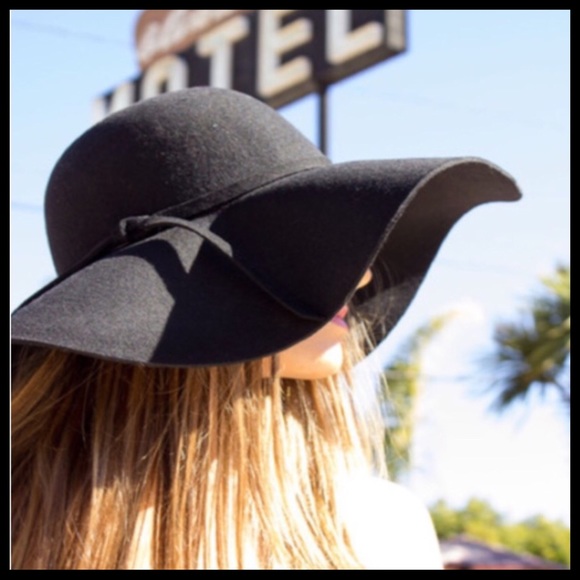 Packable Boho Floppy Hat-Black - Picture 4 of 8
