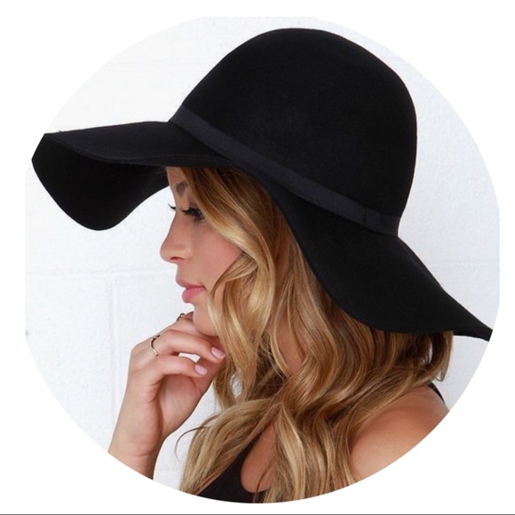 Packable Boho Floppy Hat-Black - Picture 5 of 8