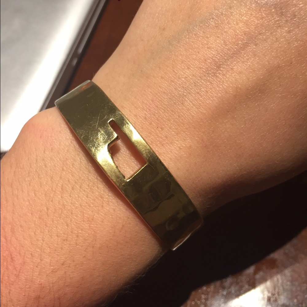 Rustic Cuff Oklahoma cut out gold bracelet