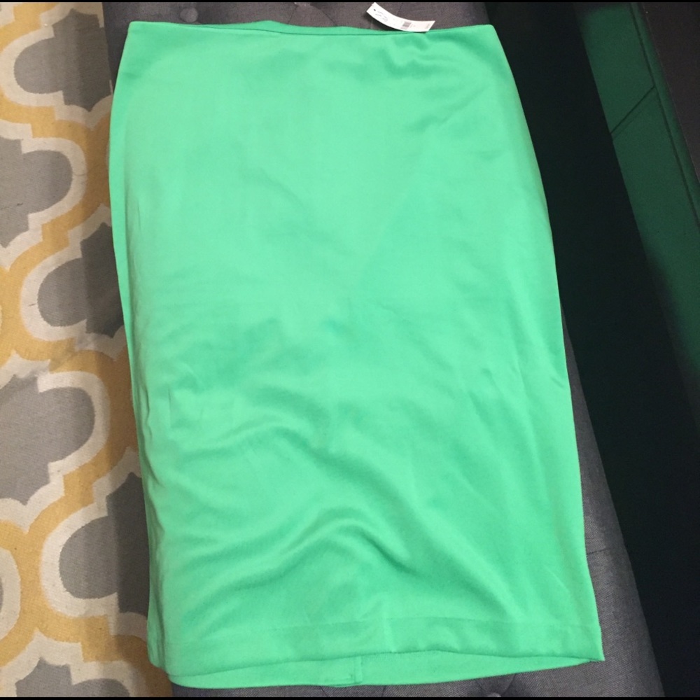 Lime green scuba skirt