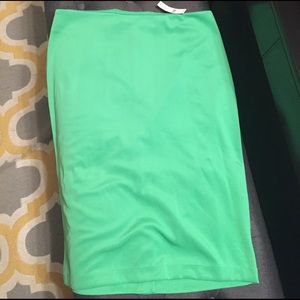 Lime green scuba skirt
