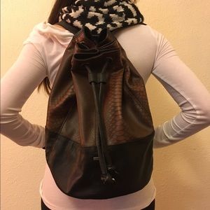 RVCA brown snake faux-leather w/black bottom