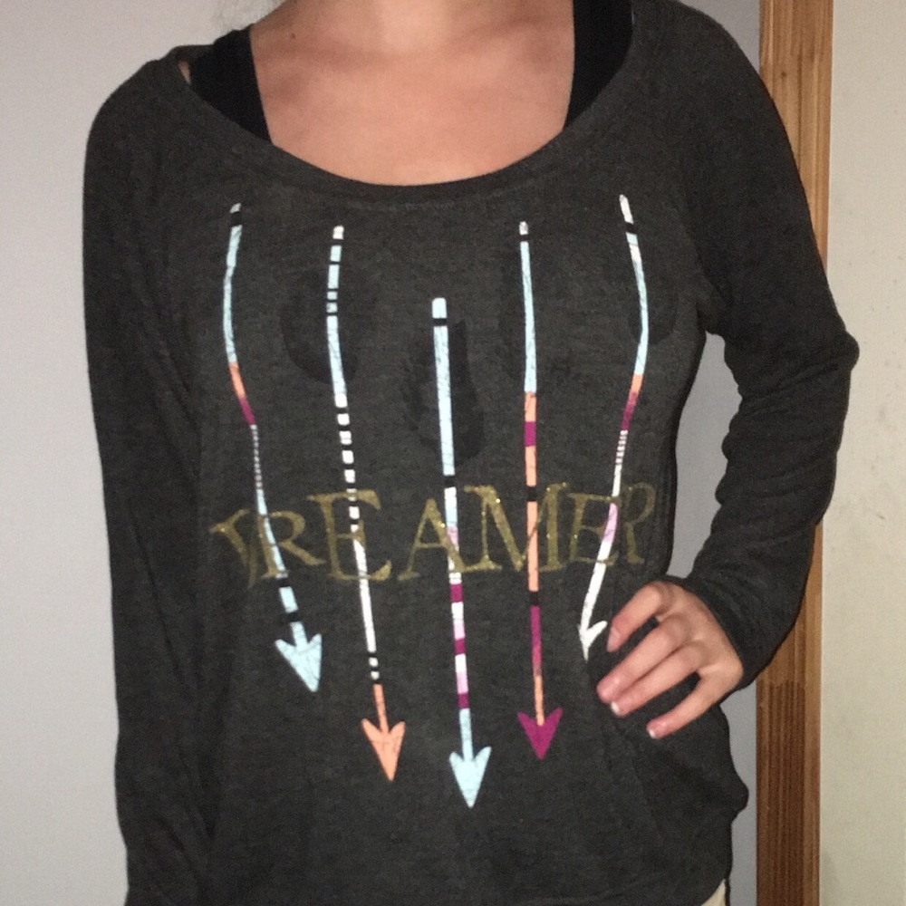 Gray "Dreamer" sweater