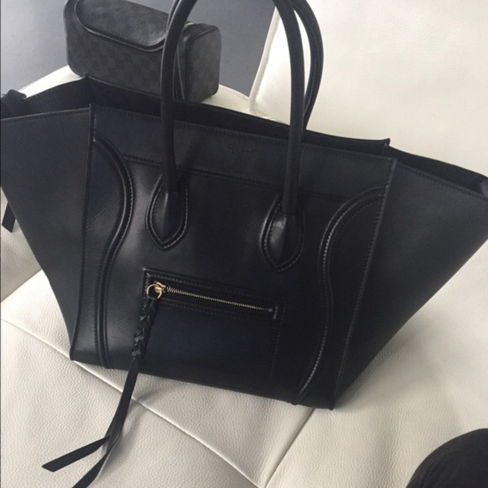 NWT Authentic Celine Phantom Black leather bag