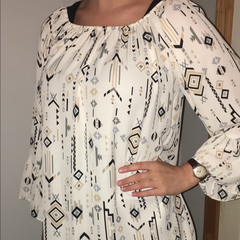 White flowy blouse