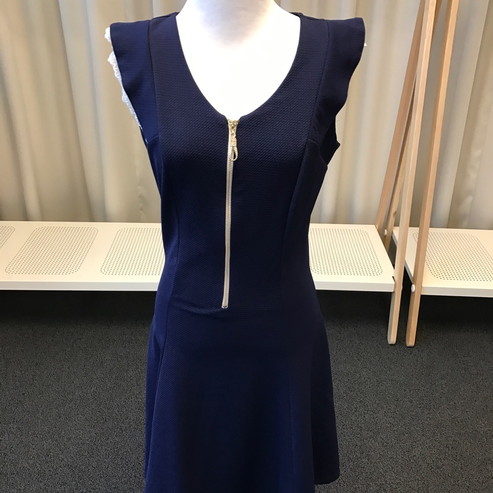 ⭐️New ⭐️ French designer navy blue dress