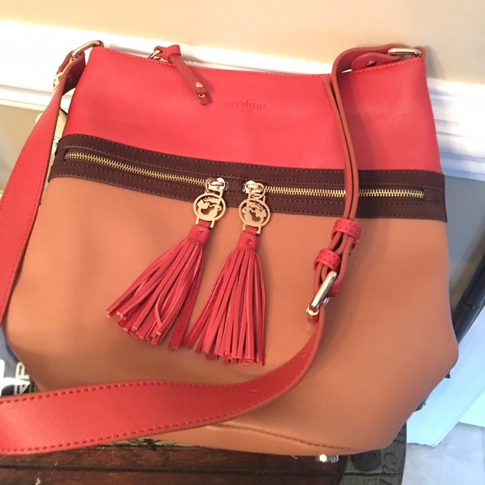 Spartina 449 Boutique Zipper Shoulder bag caramel