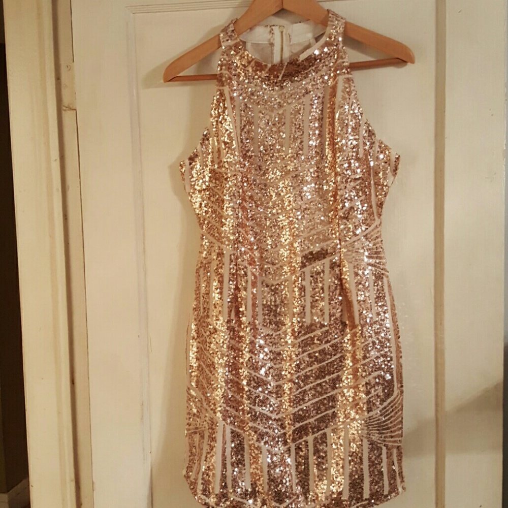 "RePosh" Rose gold sequin dress
