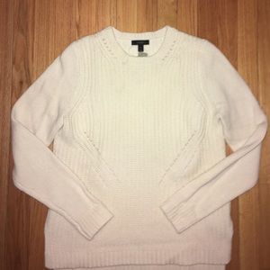 J. Crew White Wool Sweater