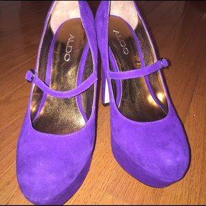 Purple Aldo Platform Heels