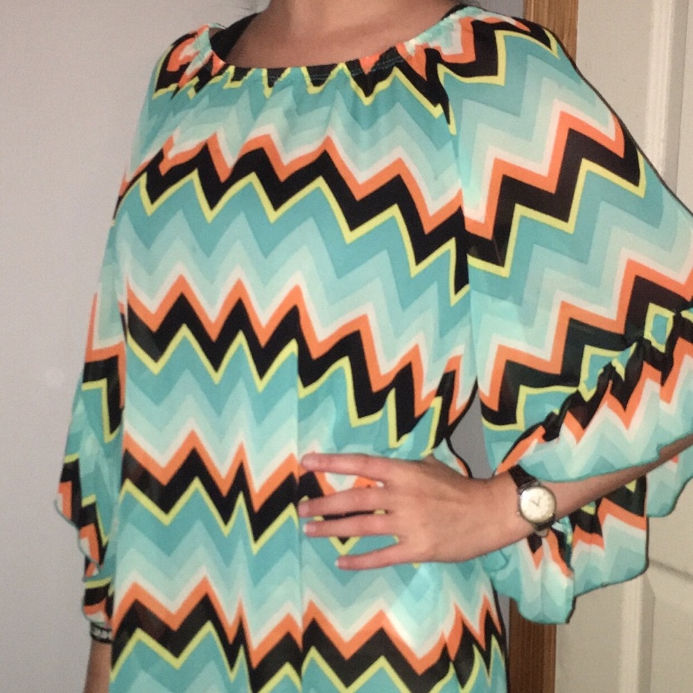 Sheer flowy blouse
