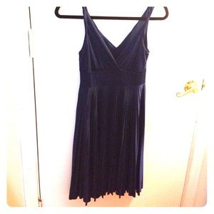 Navy  dress with Egyptian style pleats
