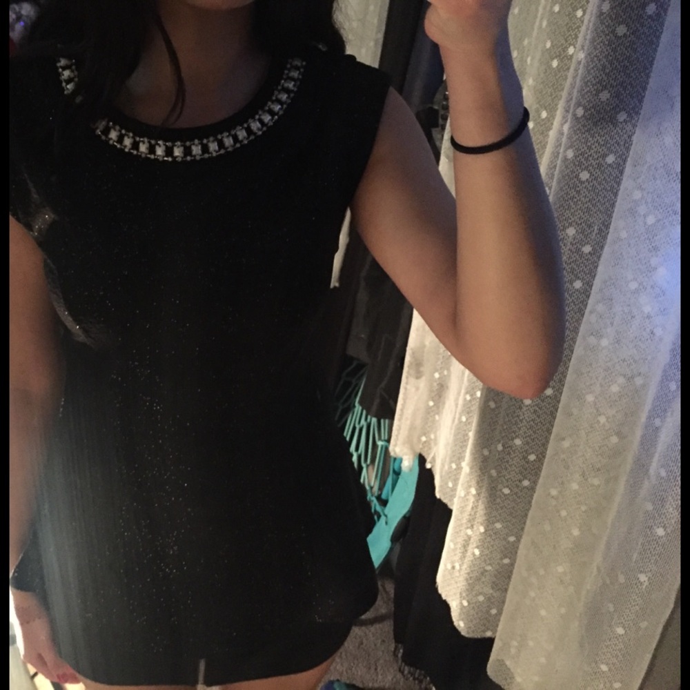 Glitter peplum top